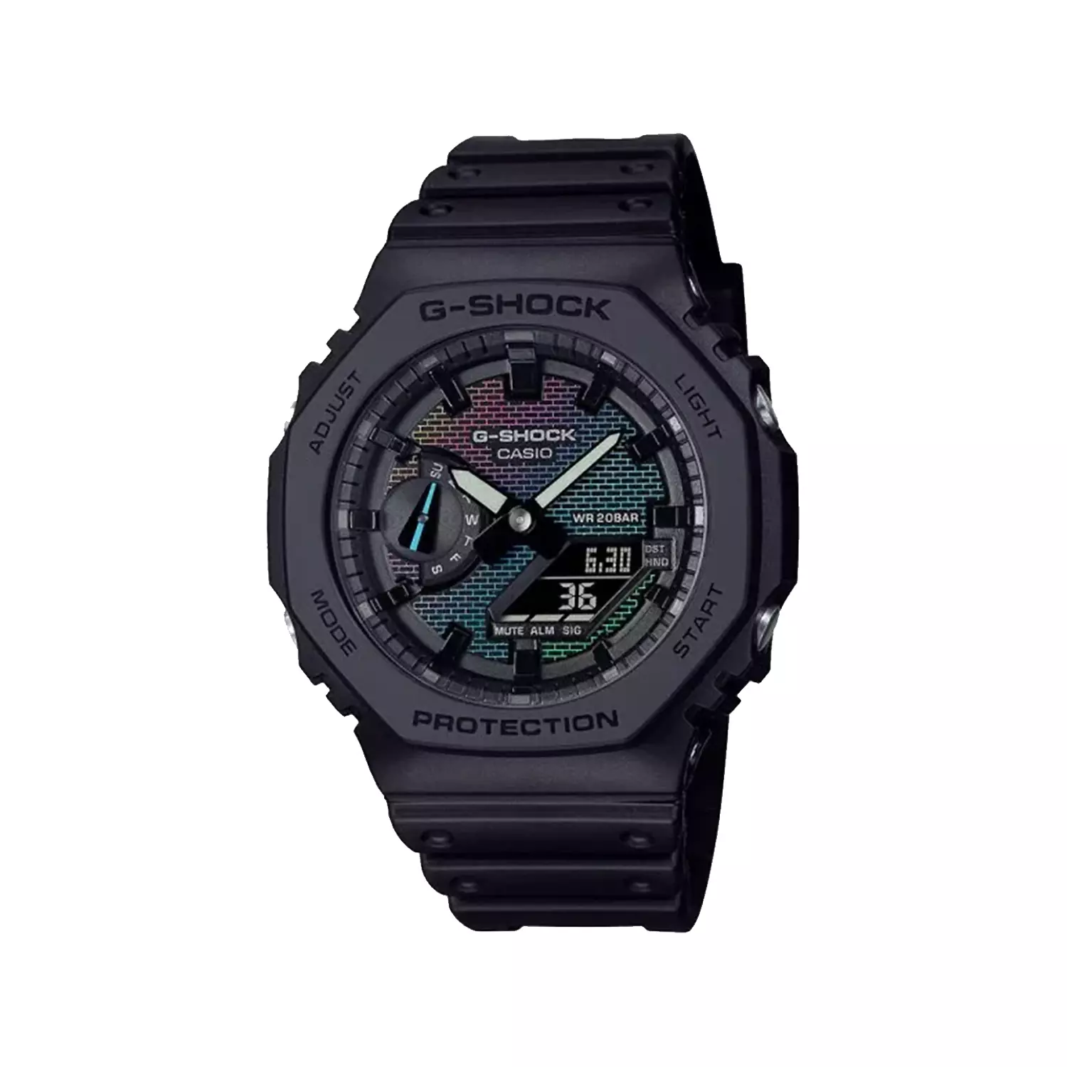 Casio-G-Shock-Watch-Code-GA-2100RW-1A1.webp ساعت جی شاک کاسیو مردانه دو زمانه مشکی GA-2100RW-1A - Image 1