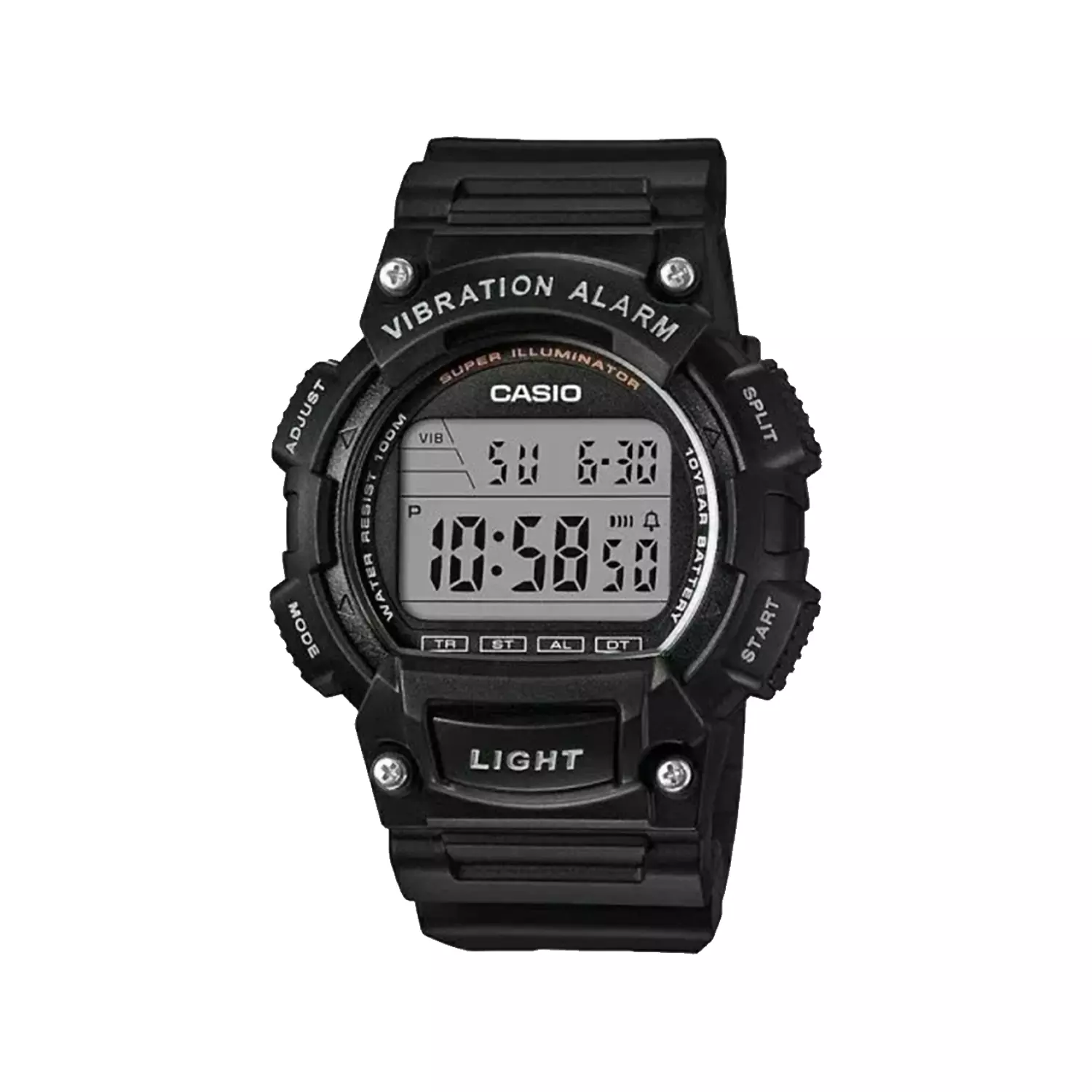 Casio-Watch-Code-W-736H-1A1.webp ساعت مچی کاسیو مردانه بند رابر مشکی دیجیتالی W-736H-1A - Image 1