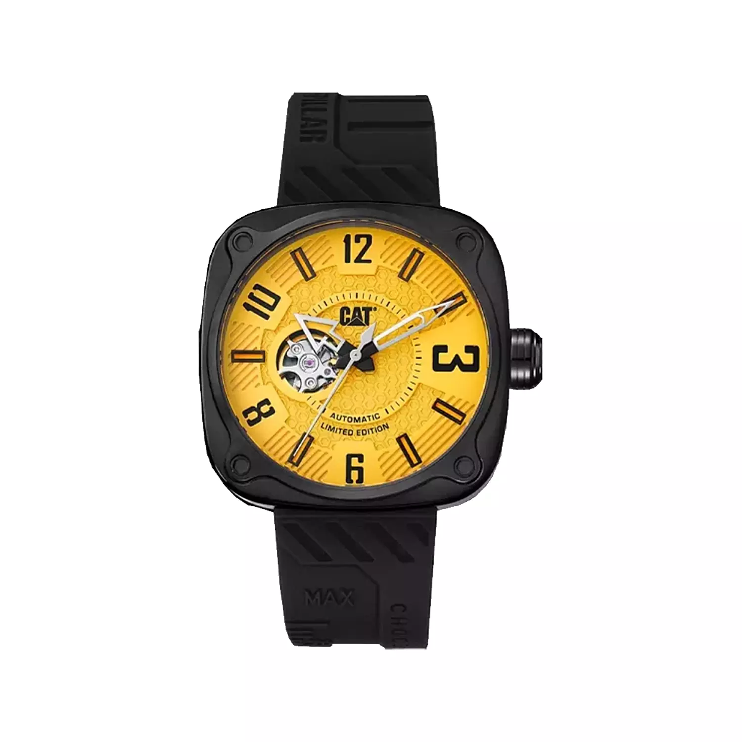 Cater-Pillar-Watch-Code-AT.168.21.7311.webp ساعت مچی مردانه اتوماتیک کاترپیلار رابر صفحه زرد AT.168.21.731 - Image 1