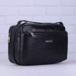 شوز بگ چرم چرمسال طرح پوست مار مشکی 942/1