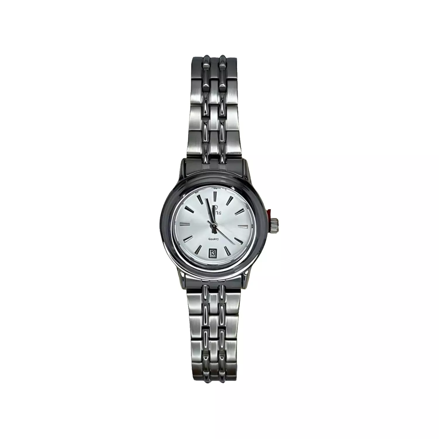Datis-Watch-Code-90121.webp ساعت مچی داتیس زنانه فلزی نقره ای صفحه سفید 9012 - Image 1