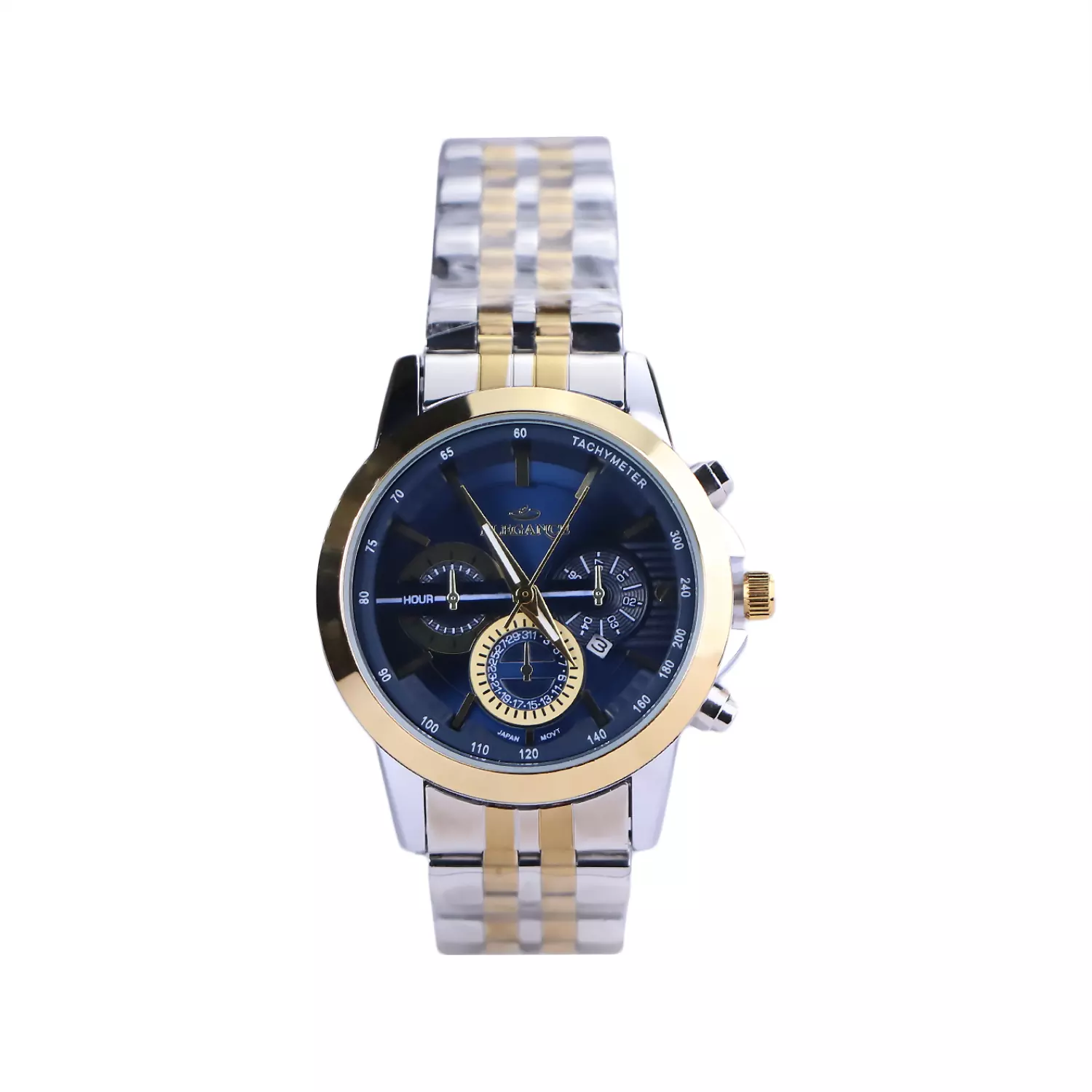 Elegance-Watch-Code-L-6134.21.webp ساعت مچی الگانس زنانه فلزی صفحه سرمه ای L 6134/2 - Image 1