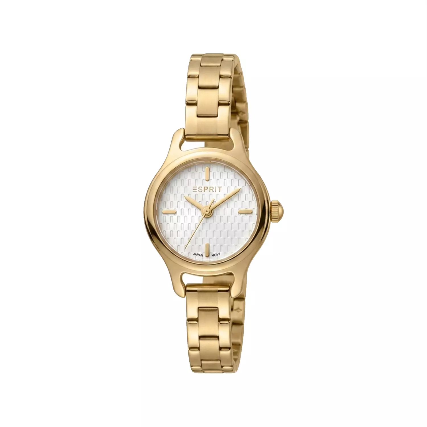 Espirit-Watch-Code-L-4115.11.webp ساعت مچی اسپریت زنانه فلزی طلایی صفحه سفید L 4115/1 - Image 1