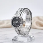 ساعت مچی اسپریت زنانه فلزی صفحه مشکی قاب نگین دار L 4116/2 - Image 3