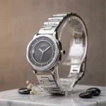 ساعت مچی اسپریت زنانه فلزی صفحه مشکی قاب چندضلعی L 4117/1 - Image 5