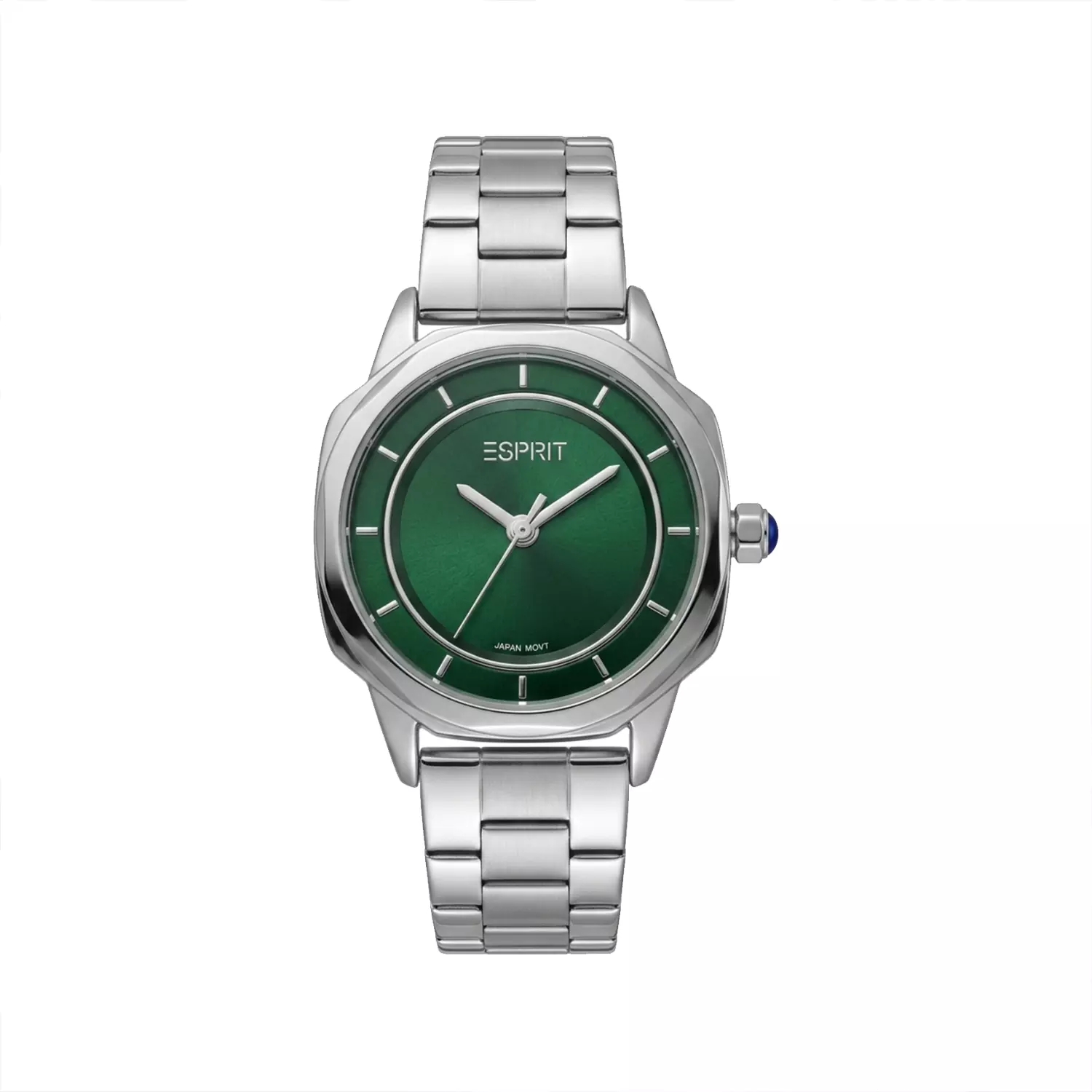 Espirit-Watch-Code-L-4117.21.webp ساعت مچی اسپریت زنانه فلزی صفحه سبز قاب چندضلعی L 4117/2 - Image 1
