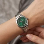 ساعت مچی اسپریت زنانه فلزی صفحه سبز قاب چندضلعی L 4117/2 - Image 2
