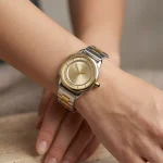 ساعت مچی اسپریت زنانه فلزی صفحه طلایی قاب چندضلعی L 4117/10 - Image 4