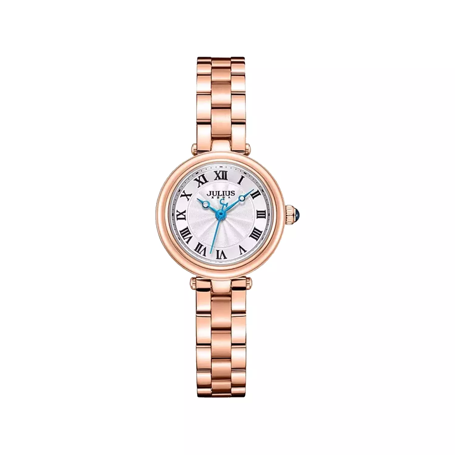 Julius-Watch-Code-JA-1480B1.webp ساعت عقربه ای زنانه جولیوس بند فلزی رزگلد JA-1480B - Image 1