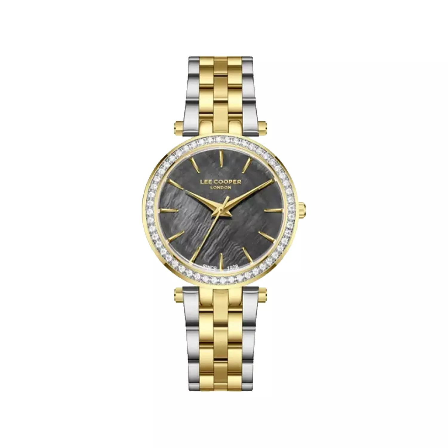 Lee-Cooper-Watch-Code-8158.2601.webp ساعت عقربه ای زنانه لی کوپر فلزی طلایی نقره ای 8158.260 - Image 1