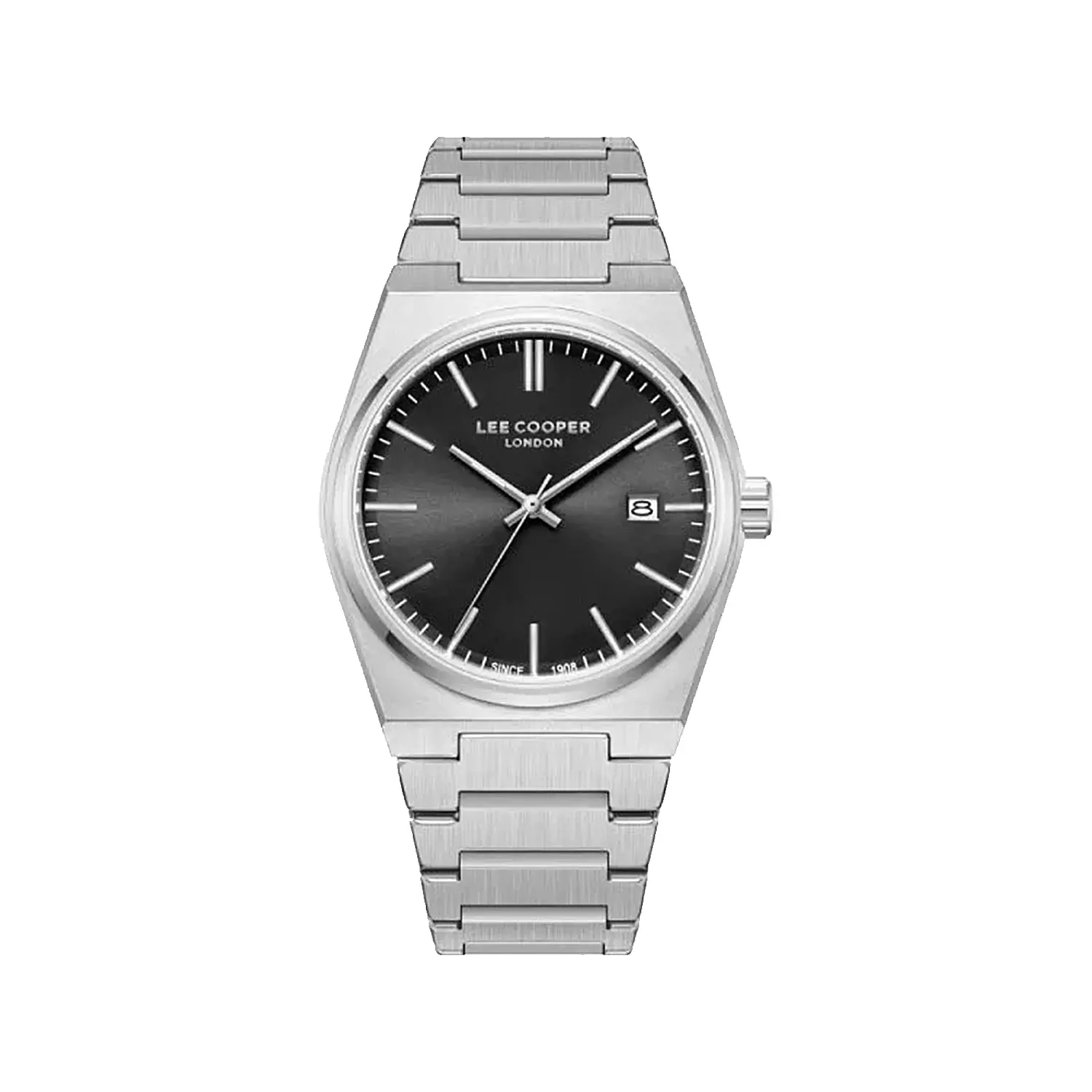 Lee-Cooper-Watch-Code-8195.3501.webp ساعت مچی زنانه لی کوپر فلزی نقره ای صفحه مشکی 8195.350 - Image 1
