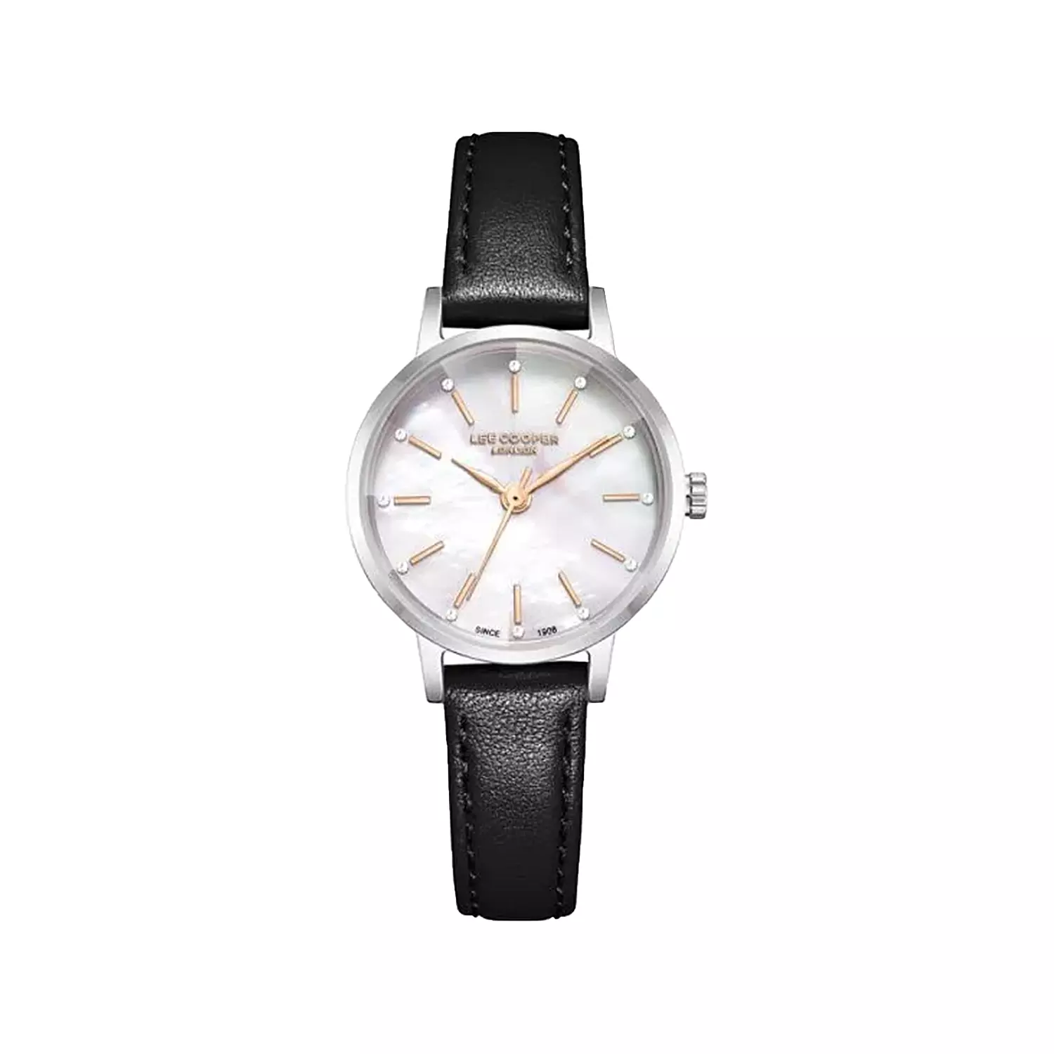 Lee-Cooper-Watch-Code-LC08242.3311.webp ساعت مچی زنانه لی کوپر بند چرم مشکی LC08242.331 - Image 1