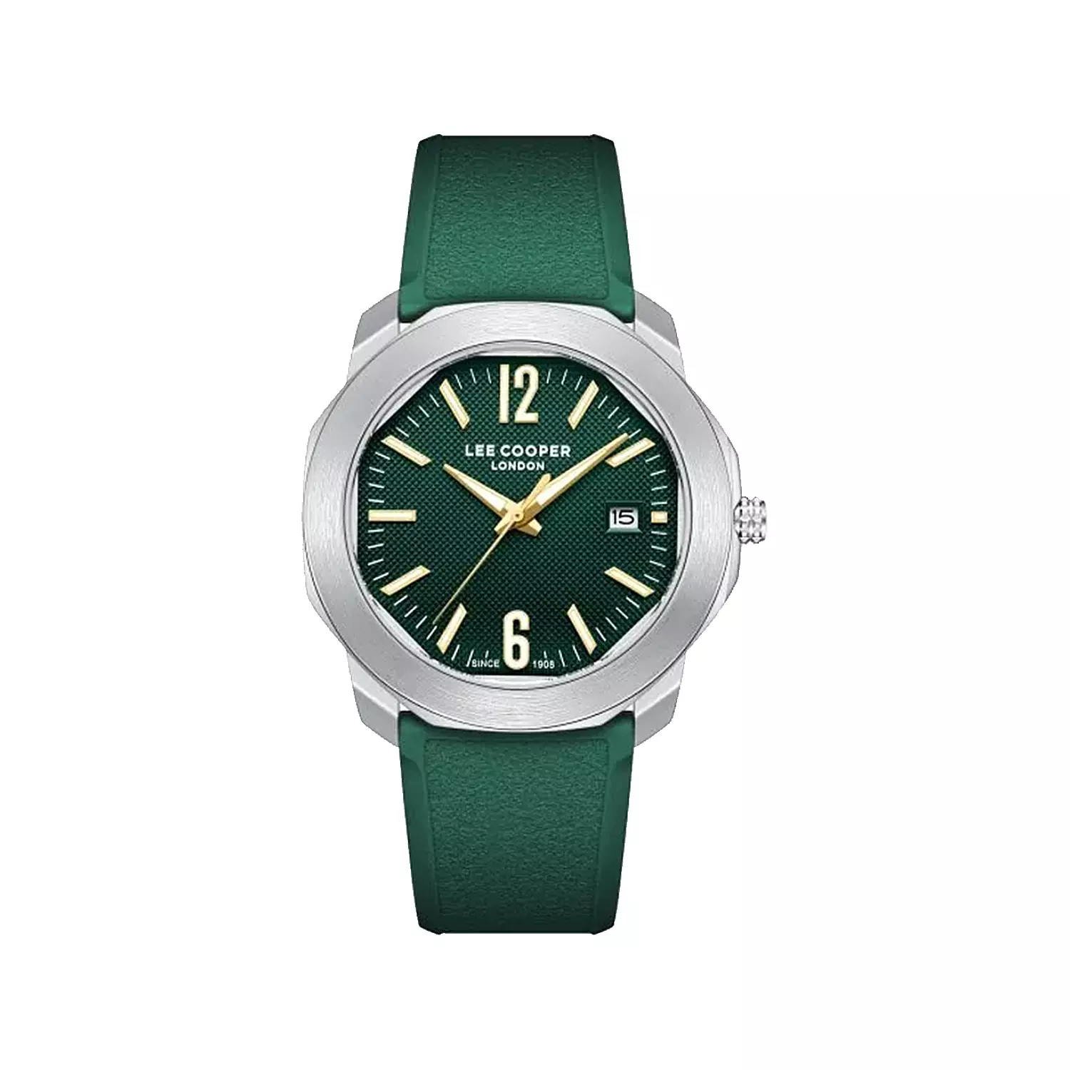Lee-Cooper-Watch-Code-LC08312.3751.webp ساعت مچی لی کوپر مردانه بند رابر سبز LC08312.375 - Image 1
