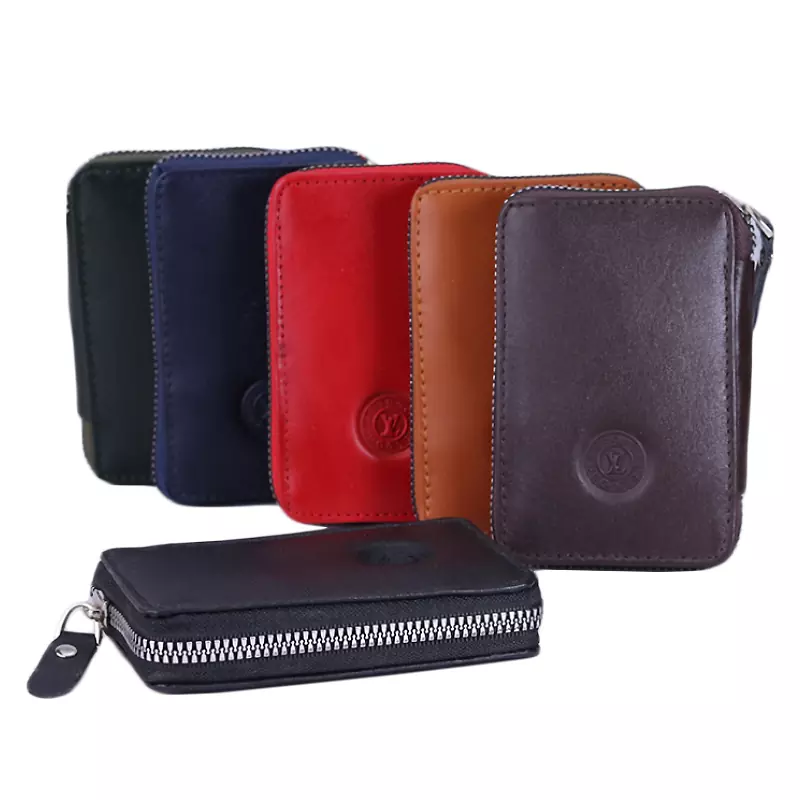 Louis-Vuitton-Card-Holder-code-2041.webp کیف جاکارتی زیپ دار چرم لویی ویتون کد 204 - Image 1