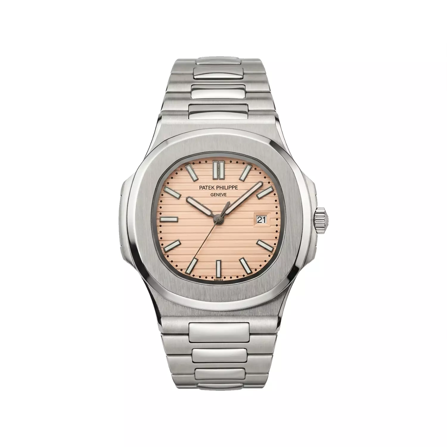 Patek-Philippe-Watch-Code-M-8058.311.webp ساعت مچی پتک فیلیپ مردانه فلزی نقره ای صفحه کرم M 8058/31 - Image 1