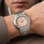 ساعت مچی پتک فیلیپ مردانه فلزی نقره ای صفحه کرم M 8058/31 - Image 2