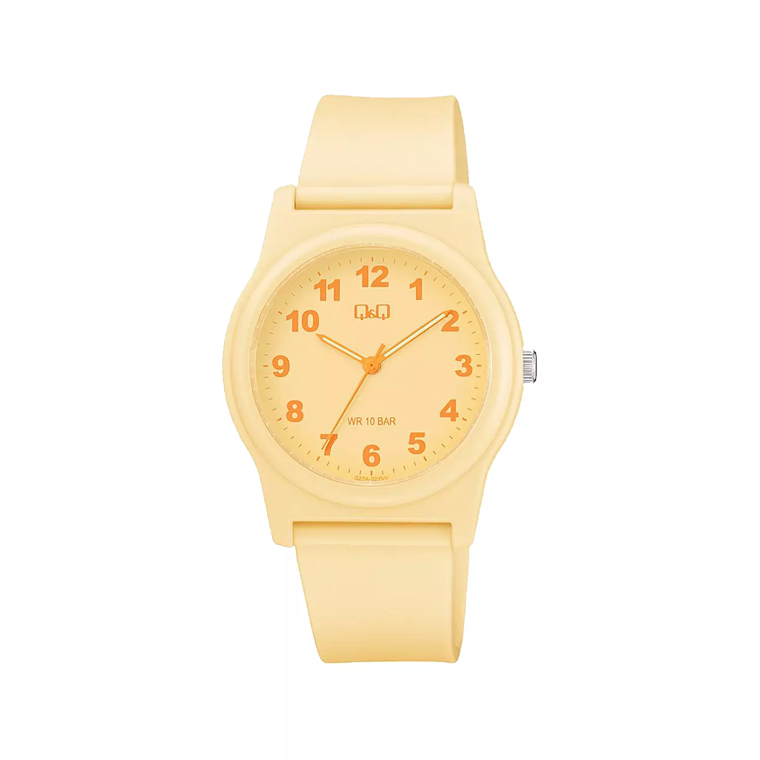 QQ-Watch-Code-G22A-022VY1.webp ساعت عقربه ای کیو اند کیو بند رابر زرد G22A-022VY - Image 1