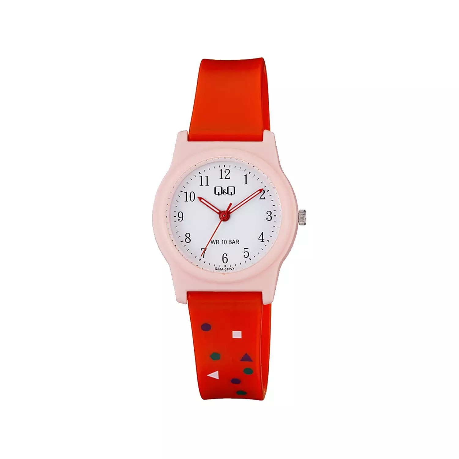 QQ-Watch-Code-G23A-016VY1.webp ساعت مچی کیو اند کیو دخترانه بند رابر قرمز G23A-016VY - Image 1