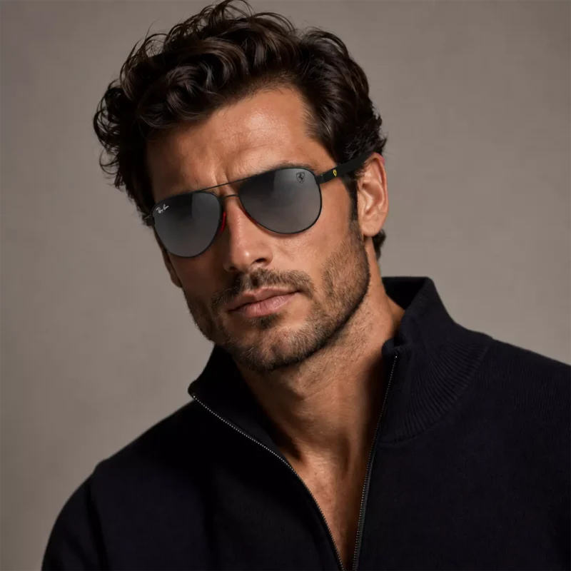 عینک آفتابی ری بن فراری فلزی اورجینال کد RB 8331 1 Ray Ban Ferrari Sunglasses Code RB 83313