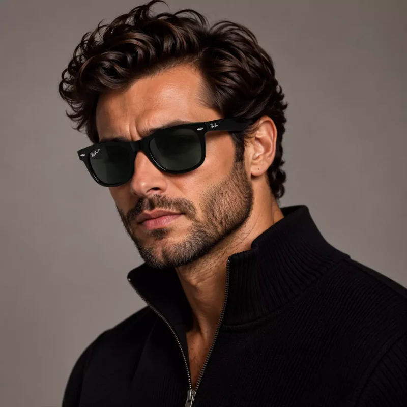عینک آفتابی ری بن پلاریزه اورجینال کد RB 2140P.54 1 Ray Ban Sunglasses Code RB2140P 5410