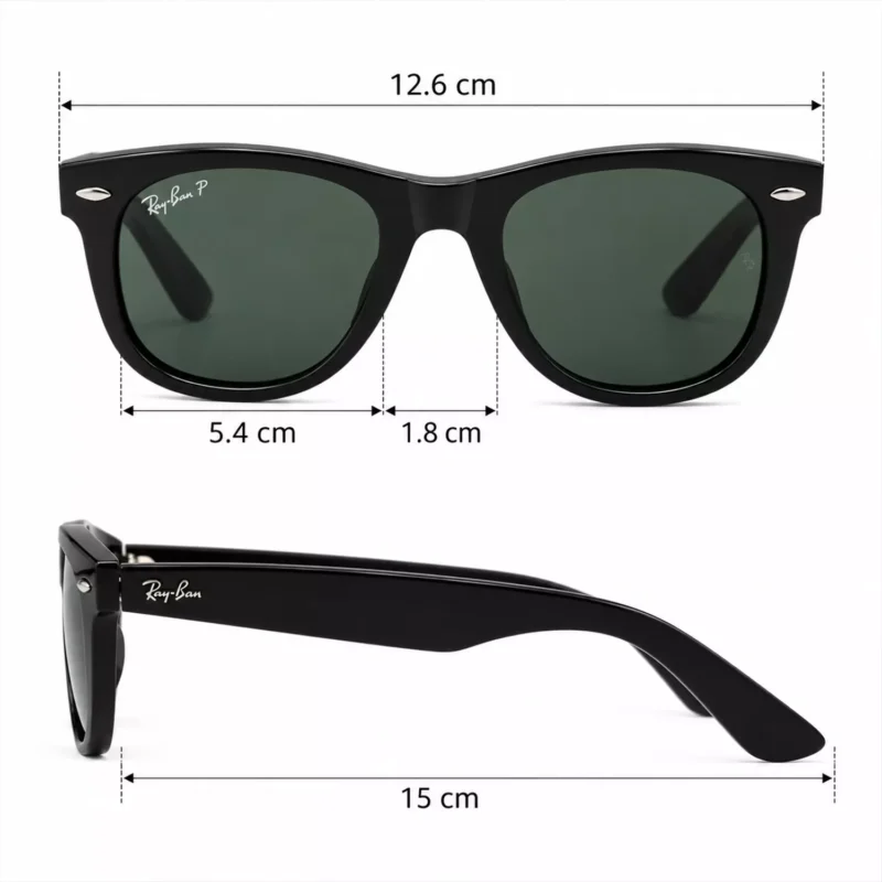 عینک آفتابی ری بن پلاریزه اورجینال کد RB 2140P.54 2 Ray Ban Sunglasses Code RB2140P 549