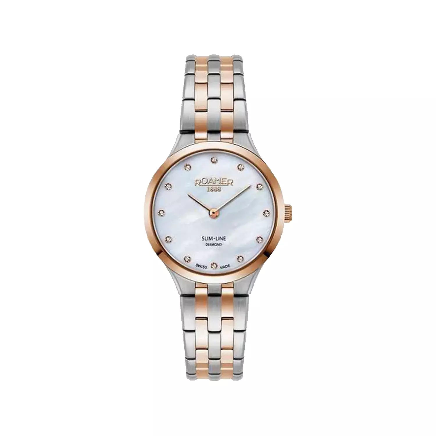 Roamer-Watch-Code-5128474989201.webp ساعت مچی زنانه رومر فلزی نقره ای رزگلد 512847498920 - Image 1