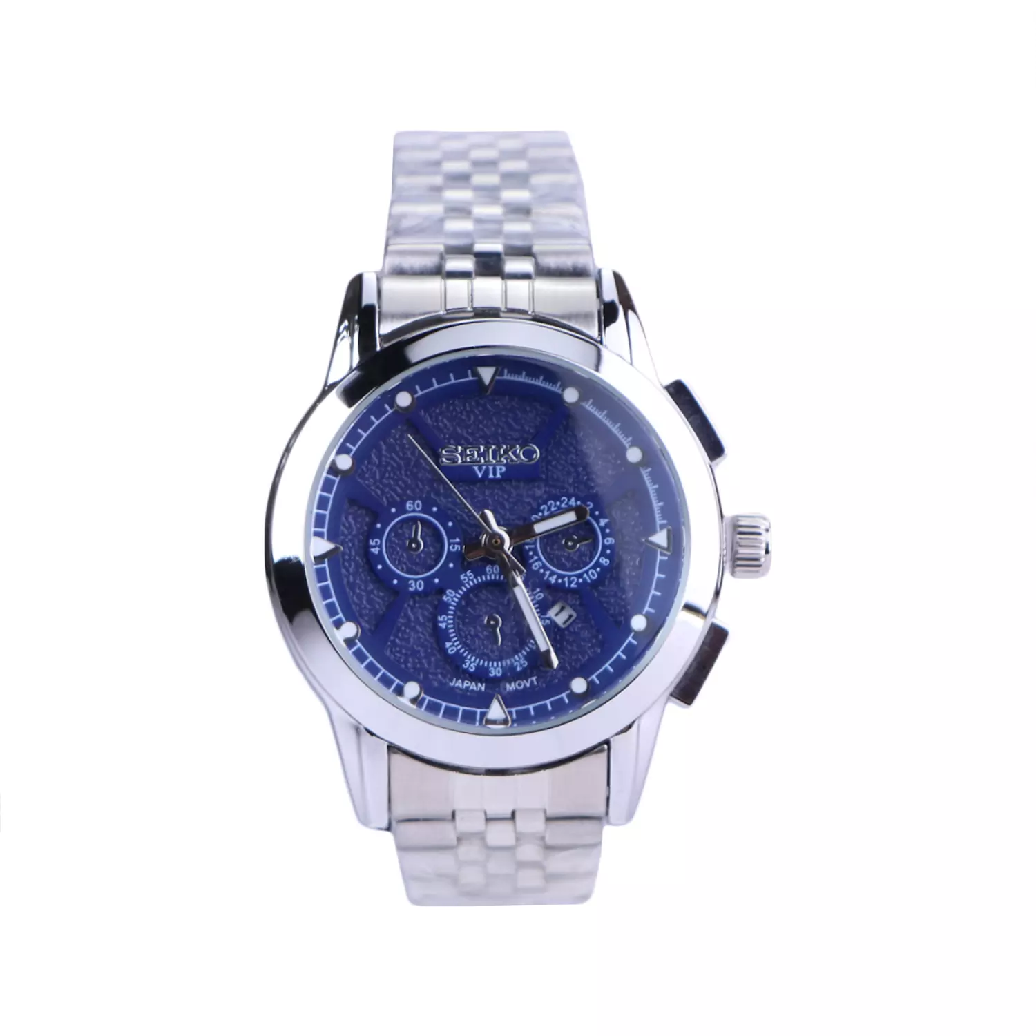 Seiko-VIP-Watch-Code-L-7128.21.webp ساعت مچی سیکو زنانه فلزی نقره ای صفحه آبی L 7128/2 - Image 1
