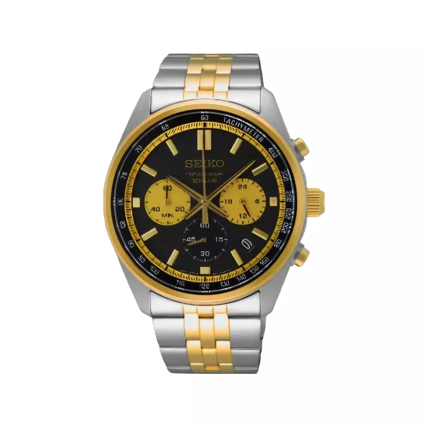 Seiko-Watch-Code-SSB430P11.webp ساعت مچی مردانه سیکو فلزی نقره ای طلایی کرنوگراف SSB430P1 - Image 1