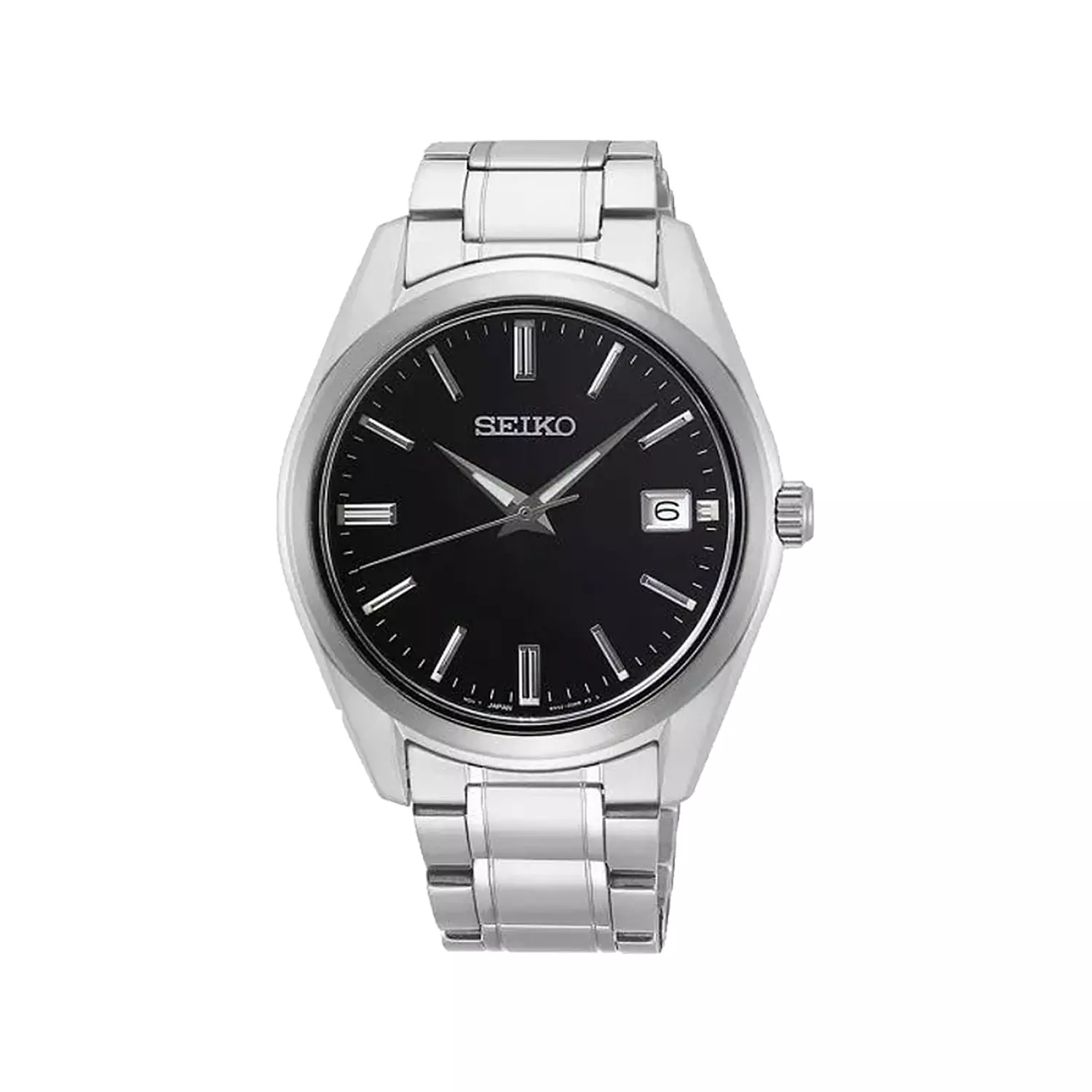 Seiko-Watch-Code-SUR311P11.webp ساعت مچی مردانه سیکو فلزی نقره ای صفحه مشکی SUR311P1 - Image 1
