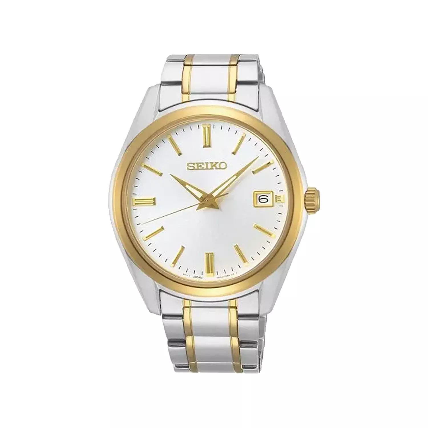 Seiko-Watch-Code-SUR312P11.webp ساعت مچی مردانه سیکو فلزی نقره ای طلایی SUR312P1 - Image 1