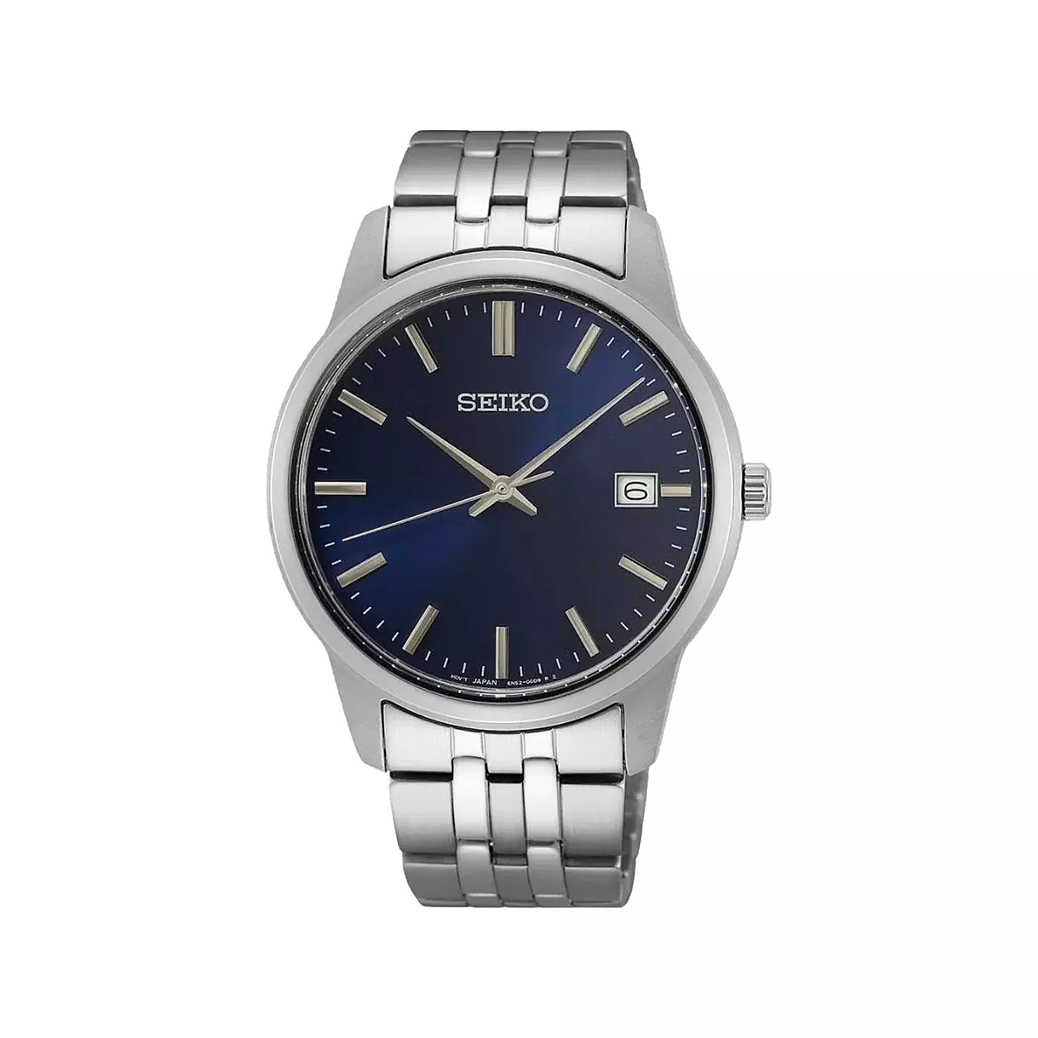 Seiko-Watch-Code-SUR425P11.webp ساعت مچی زنانه سیکو فلزی نقره ای صفحه سرمه ای SUR425P1 - Image 1