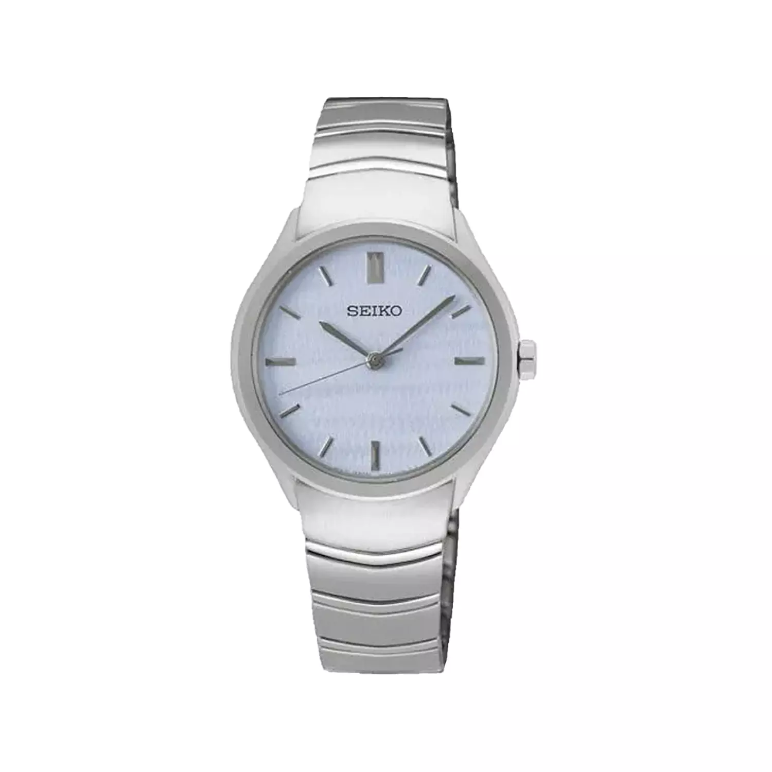 Seiko-Watch-Code-SUR549P11.webp ساعت مچی زنانه سیکو فلزی نقره ای صفحه آبی SUR549P1 - Image 1