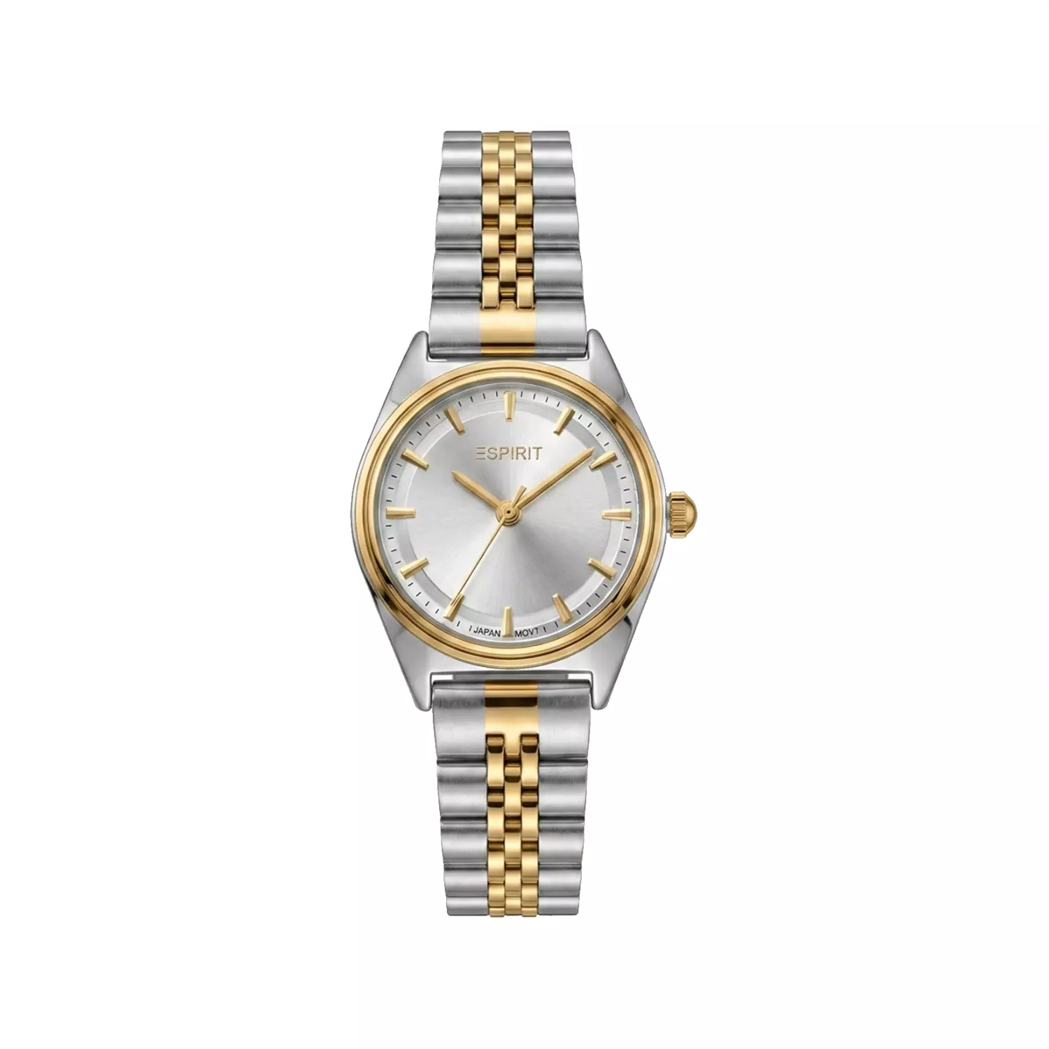 Spirit-Watch-Code-L-4112.21.webp ساعت مچی عقربه ای اسپریت زنانه فلزی نقره ای طلایی L 4112/2 - Image 1