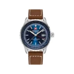 ساعت مچی مردانه سوییس میلیتاری بند چرم قهوه ای SMWGB0003202