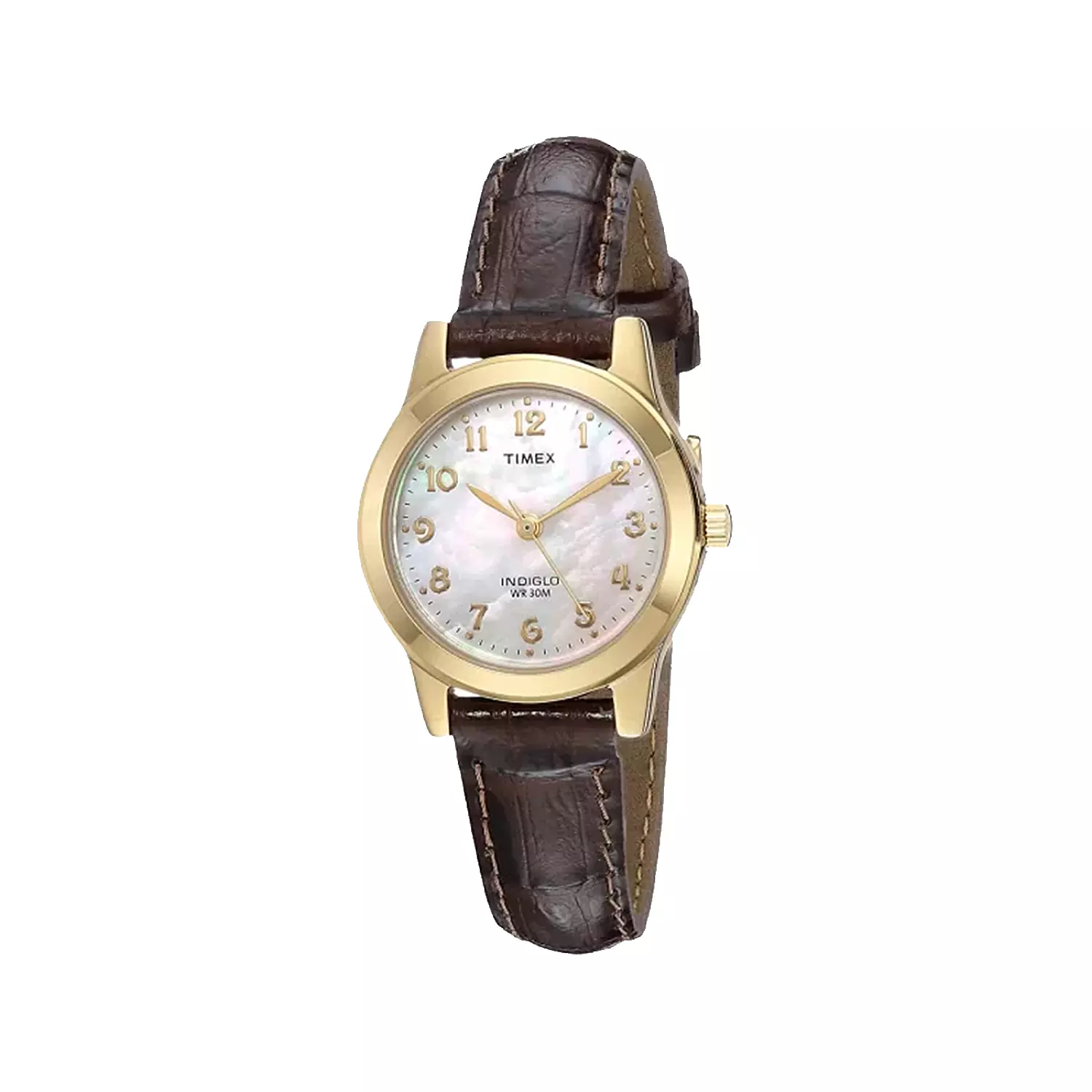 Timex-Watch-Code-TW2R636001.webp ساعت مچی زنانه تایمکس بند چرم قهوه ای TW2R63600 - Image 1