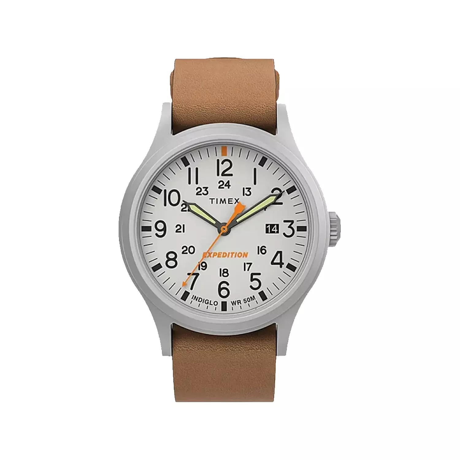 Timex-Watch-Code-TW2V076001.webp ساعت مچی مردانه تایمکس بند چرم قهوه ای TW2V07600 - Image 1