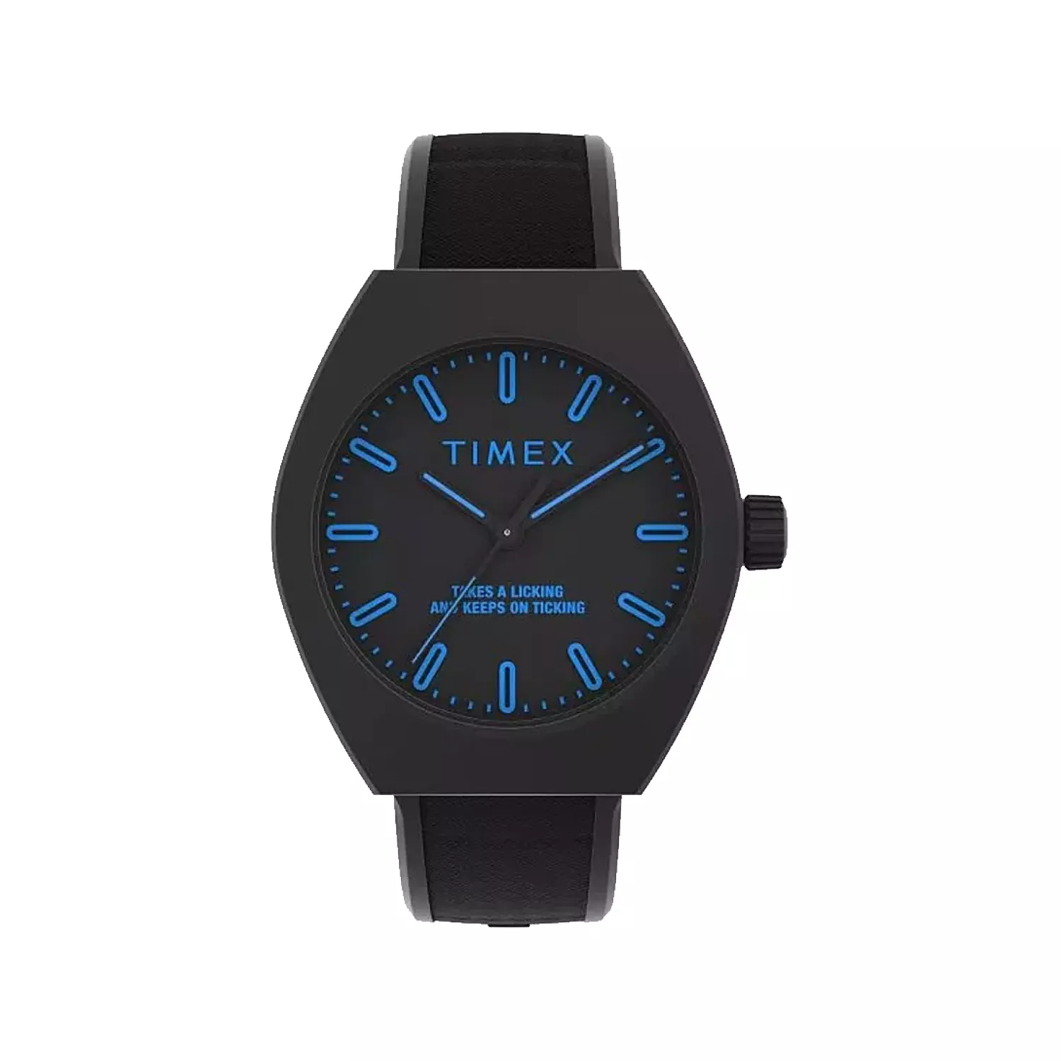 Timex-Watch-Code-TW2W423001.webp ساعت مچی یونیسکس تایمکس بند رابر مشکی TW2W42300 - Image 1