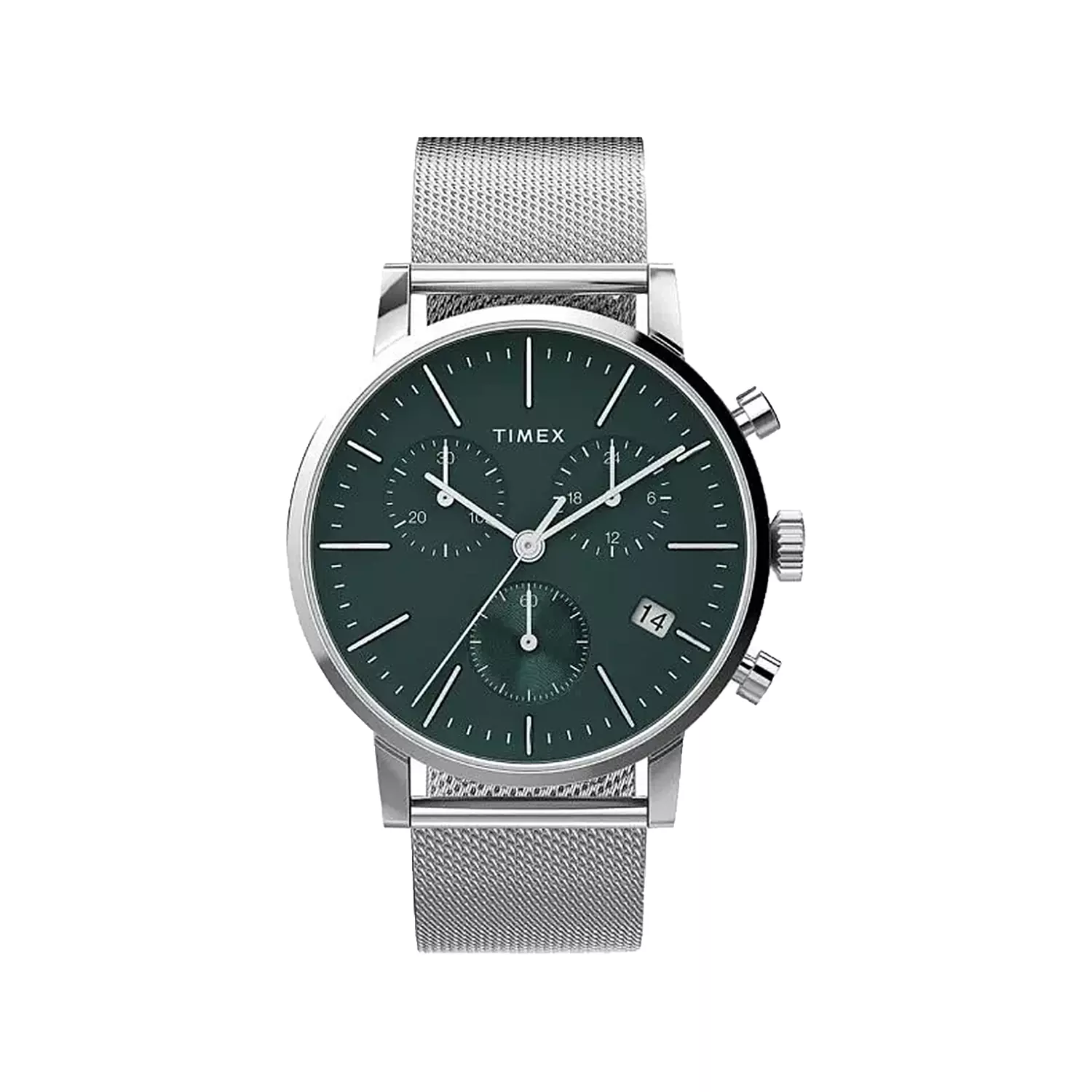 Timex-Watch-Code-TW2W434001.webp ساعت مچی مردانه تایمکس فلزی صفحه سبز TW2W43400 - Image 1