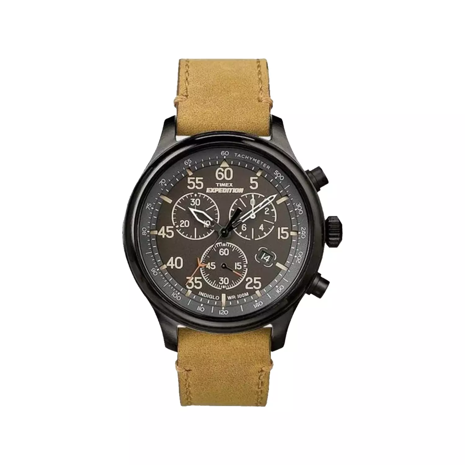 Timex-Watch-Code-TW4B123001.webp ساعت مچی مردانه تایمکس چرم قهوه ای کرنوگراف TW4B12300 - Image 1