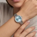 ساعت مچی تیسوت زنانه فلزی نقره ای صفحه تیفانی L 31612/3 - Image 2