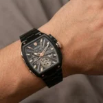 ساعت مچی اتوماتیک واینر مردانه فلزی مشکی صفحه اسکلتون WA.25150 - Image 2