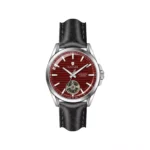 ساعت مچی واینر مردانه چرم صفحه قرمز اتوماتیک WA.25400-D