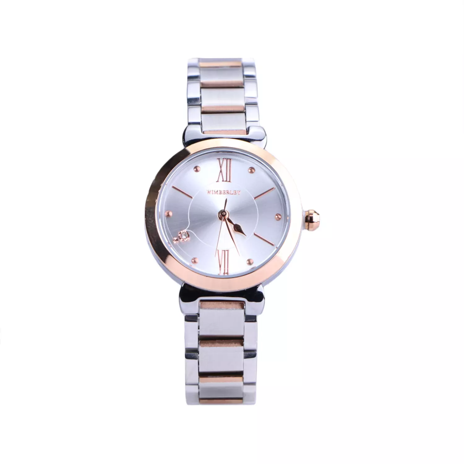 Wimberley-Watch-Code-WB-CS440L-A71.webp ساعت مچی ویمبرلی زنانه فلزی نقره ای رزگلد WB-CS440L-A7 - Image 1