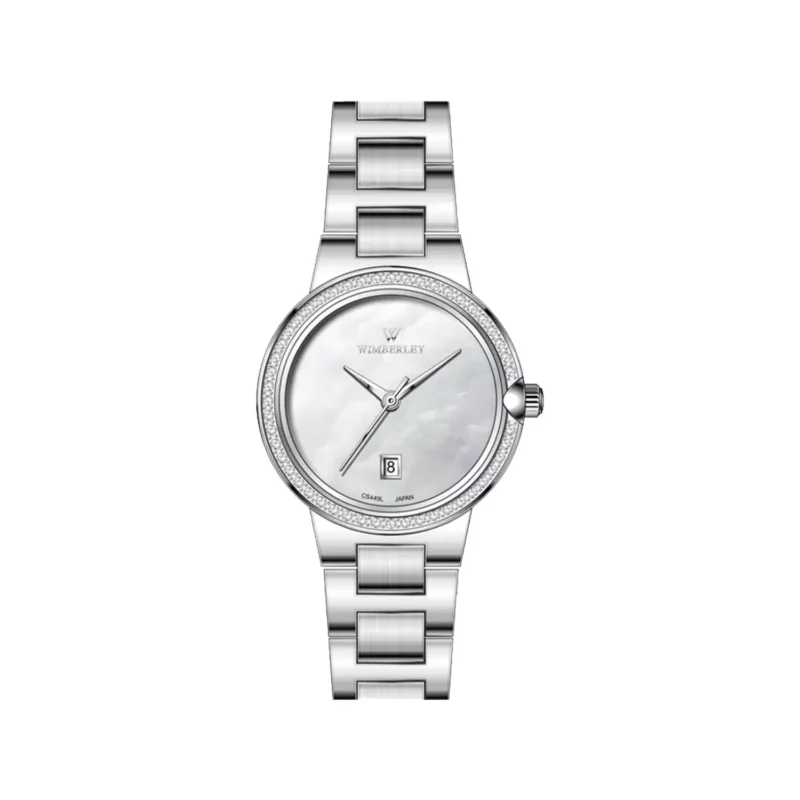 ساعت مچی ویمبرلی زنانه فلزی صفحه سفید WB-CS449L-A