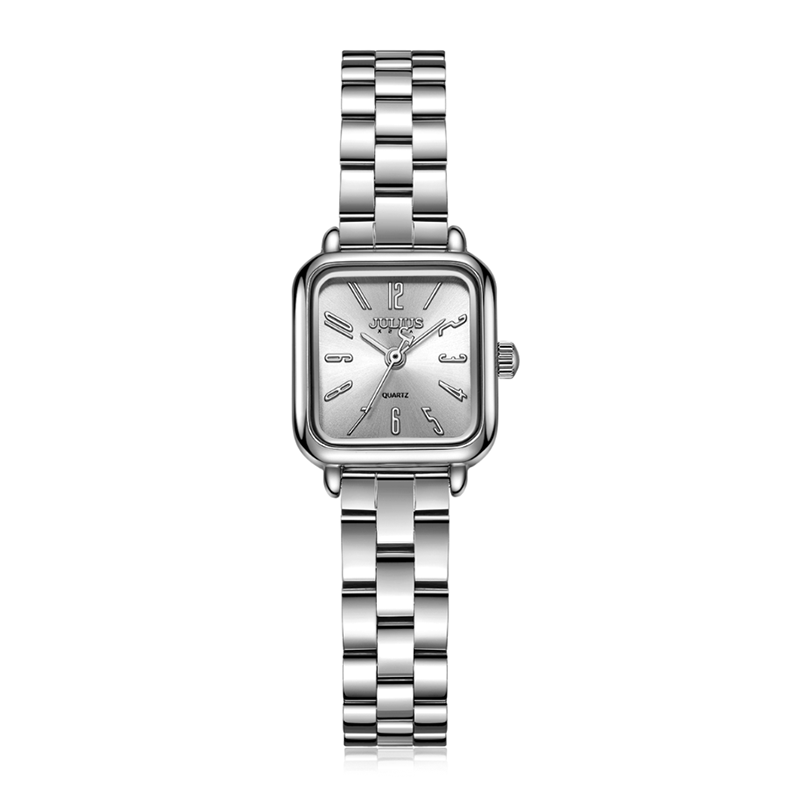 ja-1415aa.webp ساعت مچی زنانه جولیوس بند فلزی نقره ای JA-1415A - Image 1