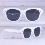 عینک آفتابی سلین زنانه فریم سفید عدسی مشکی PC 001/2