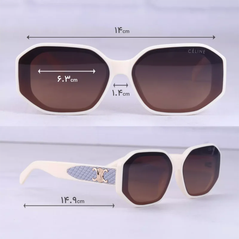 عینک آفتابی سلین زنانه فریم کرم W 90212/33 1 عینک آفتابی سلین زنانه فریم کرم W 90212/33
