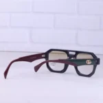 عینک آفتابی گوچی فریم زرشکی عدسی زرد 2486/2