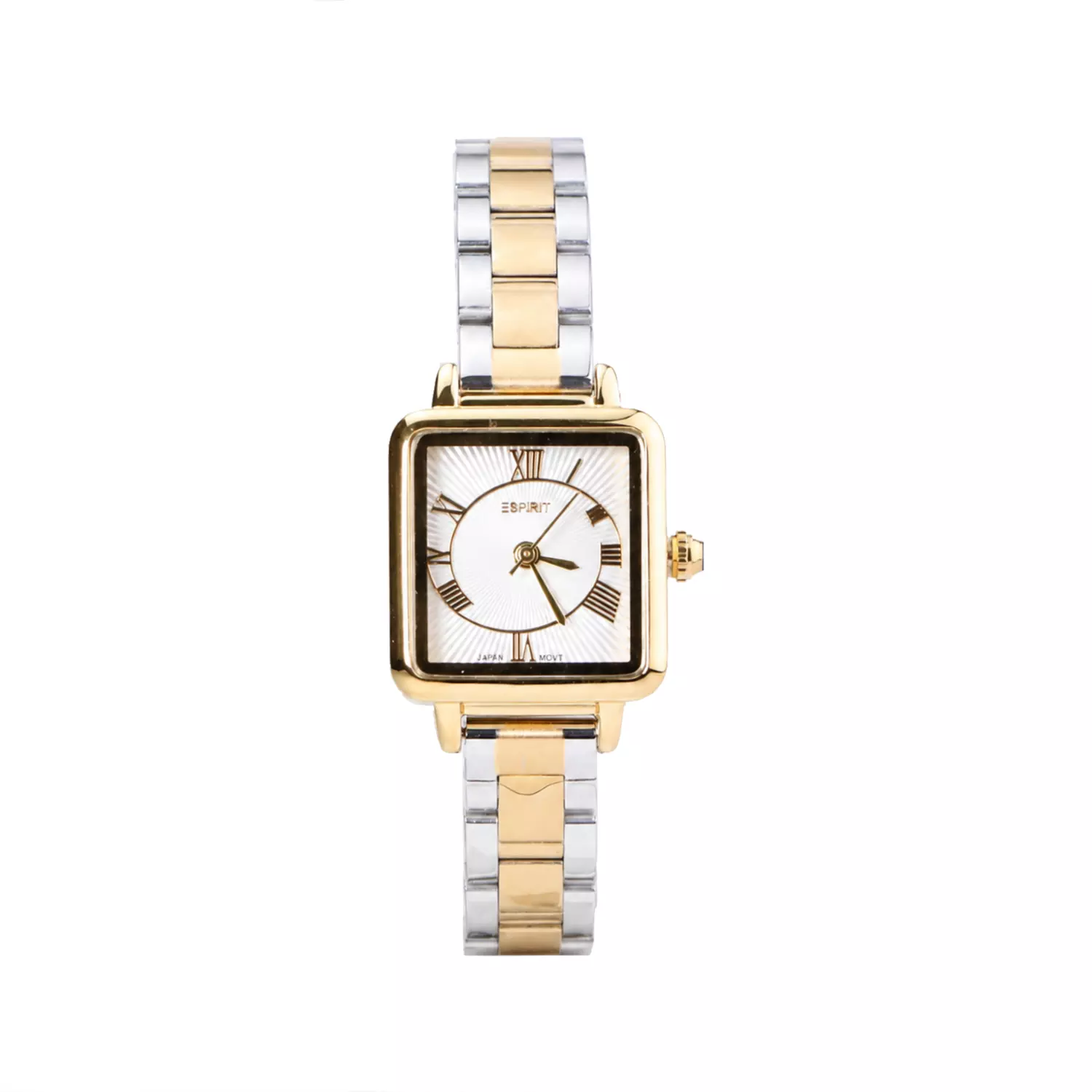 Espirit-Watch-Code-L-4113.21.webp ساعت مچی اسپریت زنانه فلزی نقره ای طلایی صفحه سفید L 4113/2 - تصویر 1