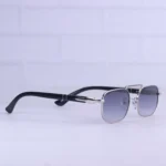 عینک آفتابی پرسول فریم فلزی نقره ای عدسی آبی MT 3081/8